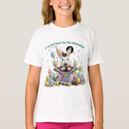 Kids Easter Bunny in magic hat Tシャツ