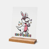 Kids Easter Dino Bunny Egg A Saurus Trex Bunny Boy アクリルサイン (傾斜)