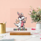Kids Easter Dino Bunny Egg A Saurus Trex Bunny Boy アクリルサイン (ウェディング)