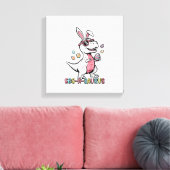 Kids Easter Dino Bunny Egg A Saurus Trex Bunny Boy キャンバスプリント (インサイチュ (リビング))