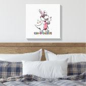 Kids Easter Dino Bunny Egg A Saurus Trex Bunny Boy キャンバスプリント (インサイチュ (寝室))