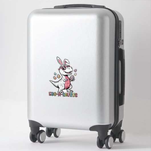 Kids Easter Dino Bunny Egg A Saurus Trex Bunny Boy シール (スーツケース)