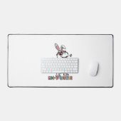 Kids Easter Dino Bunny Egg A Saurus Trex Bunny Boy デスクマット (キーボード&マウス)