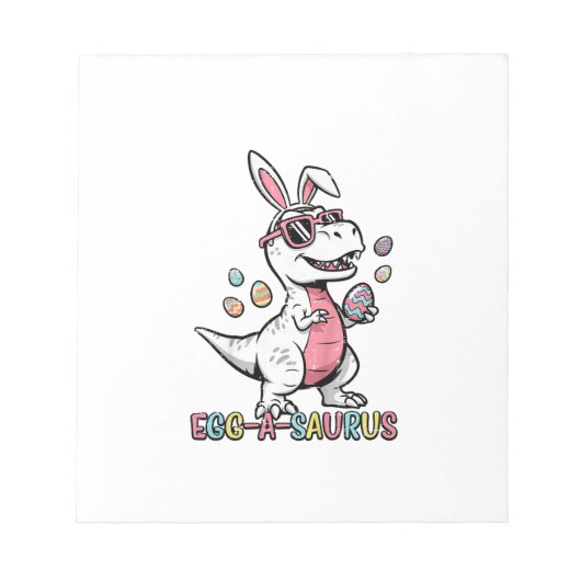 Kids Easter Dino Bunny Egg A Saurus Trex Bunny Boy ノートパッド (正面)