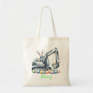 Kids Easter Tote Bag – Construction Truck & Eggs トートバッグ