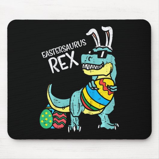 Kids Eastersaurus Rex Easter Trex Bunny Toddler Bo マウスパッド (正面)