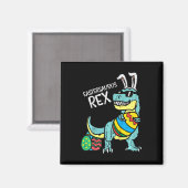 Kids Eastersaurus Rex Easter Trex Bunny Toddler Bo マグネット (正面/裏面)
