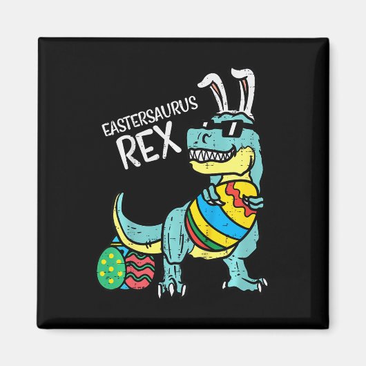 Kids Eastersaurus Rex Easter Trex Bunny Toddler Bo マグネット (正面)