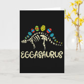 Kids Eggasaurus Easter Stegosaurus Dinosaur Boys K カード (黄色い花)