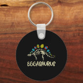 Kids Eggasaurus Easter Stegosaurus Dinosaur Boys K キーホルダー (正面)