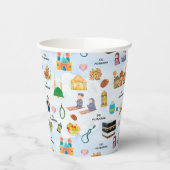 Kids Eid Mubarak Colourful Islamic Paper Cups 紙コップ (左)