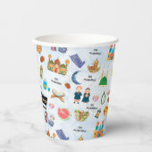 Kids Eid Mubarak Colourful Islamic Paper Cups 紙コップ (正面)