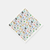 Kids Eid Mubarak Napkins –Colourful Islamic Design スタンダードカクテルナプキン (角)