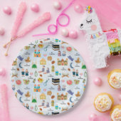 Kids Eid Mubarak Paper Plates – Colourful Islamic ペーパープレート (パーティー)