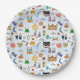 Kids Eid Mubarak Paper Plates – Colourful Islamic ペーパープレート