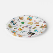 Kids Eid Mubarak Paper Plates – Colourful Islamic  ペーパープレート (アングル)