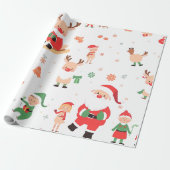 Kids Elf Christmas Wrapping Paper ラッピングペーパー (アンロールド)