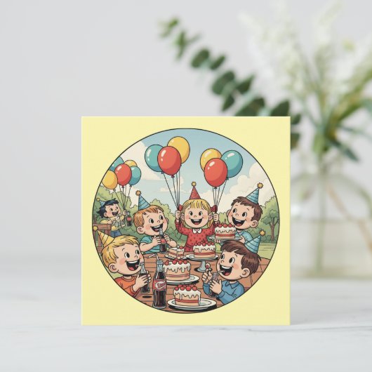 Kids Enjoying their Cakes, Sodas and Balloons セーブザデート (スタンド正面)