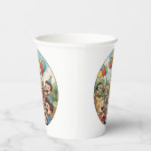 Kids Enjoying their Cakes, Sodas and Balloons 紙コップ (右)