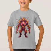 Kids Epic Fiery Monster Graffiti Apparel Piece Tシャツ (正面)