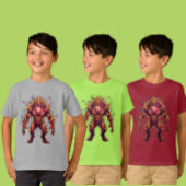 Kids Epic Fiery Monster Graffiti Apparel Piece Tシャツ