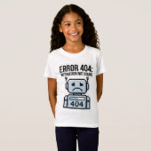  Kids Error 404 やる気なし Tシャツ  (正面フル)