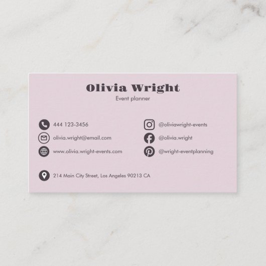 Kids Event Balloon Dogs Party Planner 名刺 (裏面)