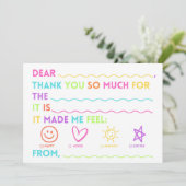 Kids Fill In The Blank Thank You Cards Rainbow シーズンカード (スタンド正面)
