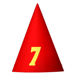 Kids Fire Fighterをテーマにした年齢の付いた誕生日パーティー パーティーハット