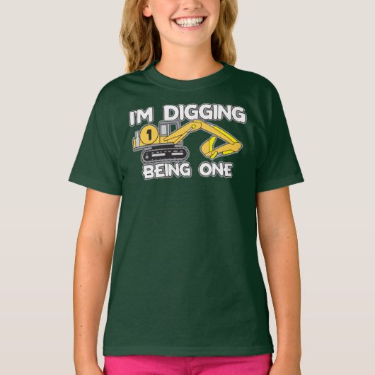 Kid's First誕生日I's Footing Being One T-Shirt Tシャツ (正面)