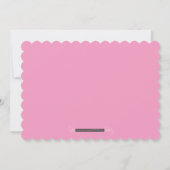 KIDS FIRST BIRTHDAY PARTY PHOTO one pink purple 招待状 (裏面)