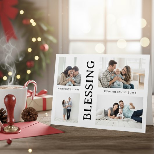 Kid's First Christmas Family Photo Script  シーズンカード