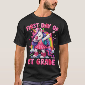 Kids First Day Of 1St Grade Unicorn Back To School Tシャツ
