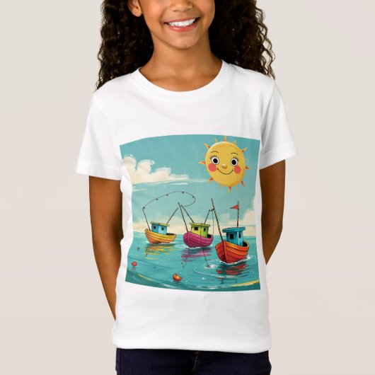 Kids Fishing Adventure T-Shirt Tシャツ (正面)