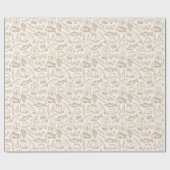 Kids Fishing Gear Fish Angler Hiking Camping Beige ラッピングペーパー (フラット)