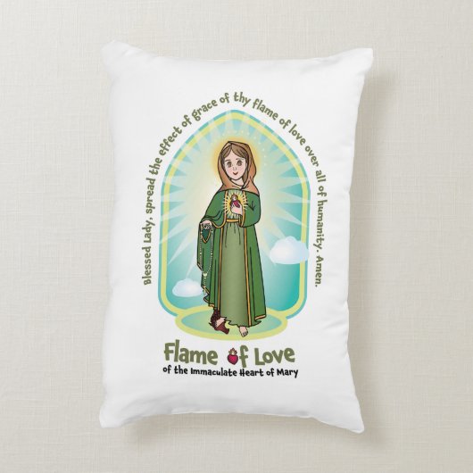 Kids FOL Mama Mary Icon + Unity Prayer Accent Pill アクセントクッション (裏面(縦))
