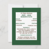 Kids Football Rookie Trading Card 招待状 (裏面)