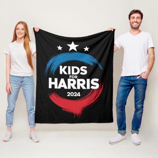 Kids For Harris President Kids Love Kamala Harris フリースブランケット (インサイチュ)