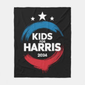 Kids For Harris President Kids Love Kamala Harris フリースブランケット (正面)