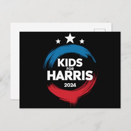 Kids For Harris President Kids Love Kamala Harris ポストカード (正面/裏面)