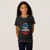 Kids For Harris President Kids Love Kamala Harris Tシャツ (正面フル)