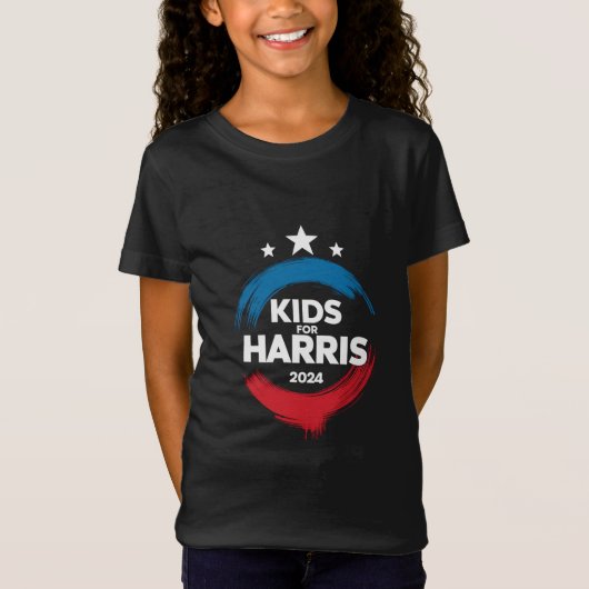 Kids For Harris President Kids Love Kamala Harris Tシャツ (正面)