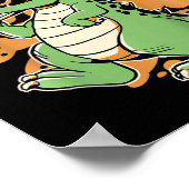 Kids Fore Squad T-rex Dinosaur Golf Player Graphic ポスター (角)