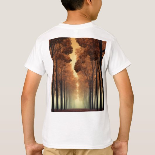 Kids Forest Tree Logo T-Shirt | Nature Adventure T Tシャツ (裏面)