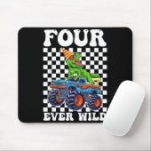Kids Four Ever Wild Dinosaur Monster Truck 4th Bir マウスパッド (マウス)