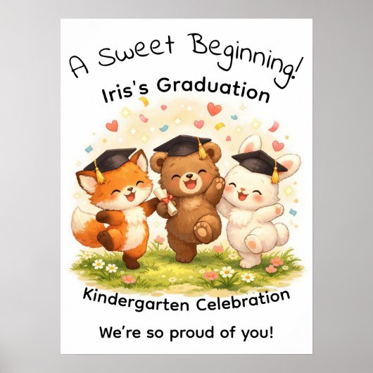 Kid's Fox Bear Bunny Graduation Party  ポスター (正面)