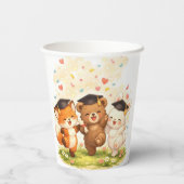 Kids Fox Bear Bunny Preschool Kindergarten Party 紙コップ (裏面)