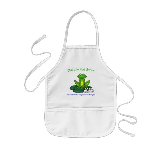 Kid's Frog on a Lily Pad Apron 子供用エプロン (正面)