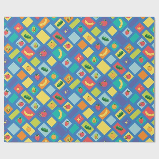 Kids Fruit and Veggie ラッピングペーパー (フラット)
