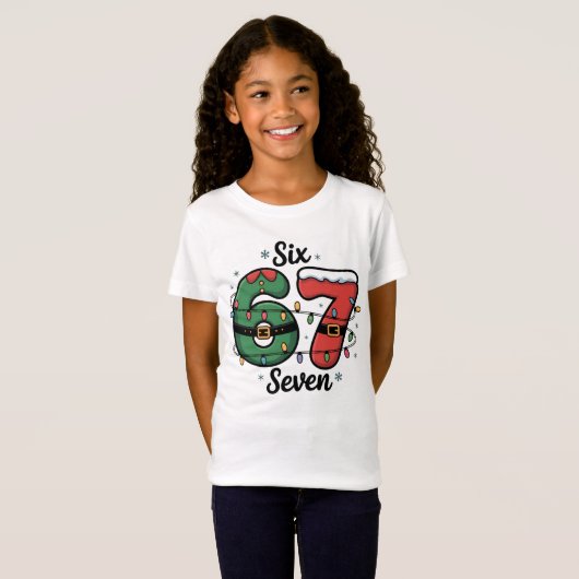Kids' Funny 67 Christmas Lights Holiday Tシャツ (正面フル)